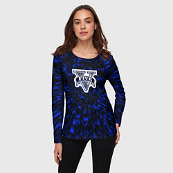 Лонгслив женский GTA blue energy, цвет: 3D-принт — фото 2