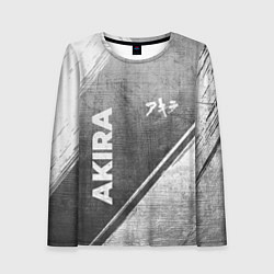 Лонгслив женский Akira - grey gradient вертикально, цвет: 3D-принт