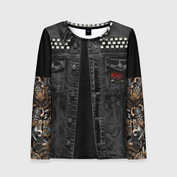 Женский лонгслив Джинсовка Ария с татуировками викингов