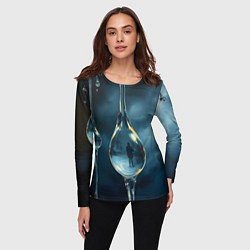 Лонгслив женский Люди в каплях, цвет: 3D-принт — фото 2