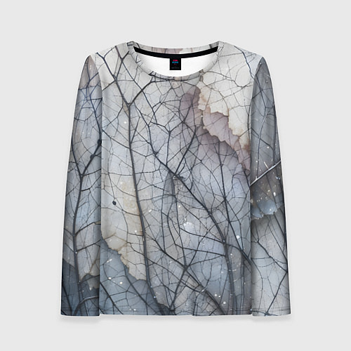 Женский лонгслив Прожилки листьев / 3D-принт – фото 1