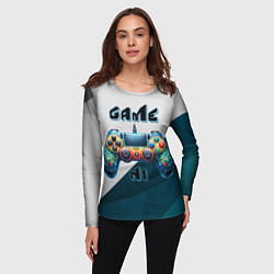 Лонгслив женский Игровой джойстик, цвет: 3D-принт — фото 2