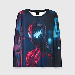 Женский лонгслив Человек-паук с неоновыми глазами
