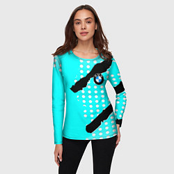 Лонгслив женский BMW sport краски, цвет: 3D-принт — фото 2