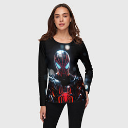 Лонгслив женский Спайдер-мен в мото костюме, цвет: 3D-принт — фото 2