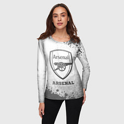 Лонгслив женский Arsenal - white gradient, цвет: 3D-принт — фото 2