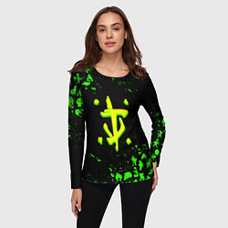 Лонгслив женский Doom x fallout кислотное лого, цвет: 3D-принт — фото 2