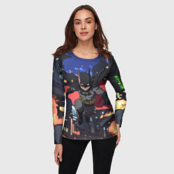 Лонгслив женский Злой Бэтмен в полете, цвет: 3D-принт — фото 2