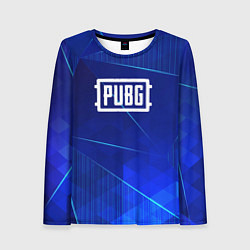 Женский лонгслив PUBG blue poly