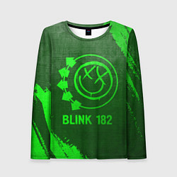 Женский лонгслив Blink 182 - green gradient