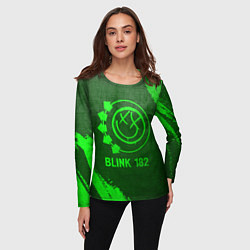 Лонгслив женский Blink 182 - green gradient, цвет: 3D-принт — фото 2