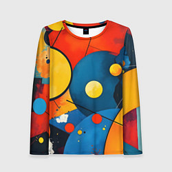 Женский лонгслив Динамичный красочный паттерн