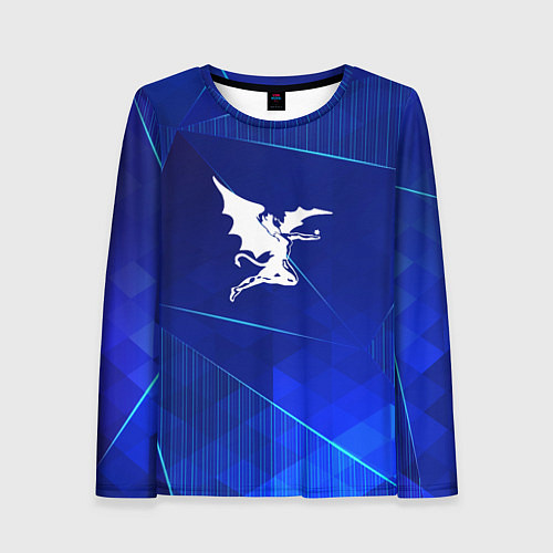 Женский лонгслив Black Sabbath blue poly / 3D-принт – фото 1
