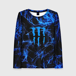 Лонгслив женский Monster energy искры дымы, цвет: 3D-принт
