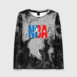 Лонгслив женский NASA неоновый огонь, цвет: 3D-принт