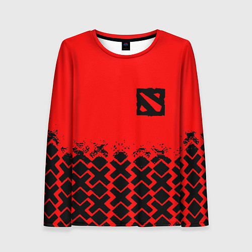 Женский лонгслив Dota игровой паттерн / 3D-принт – фото 1