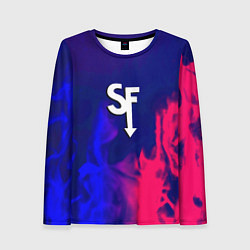 Лонгслив женский Sally face neon flame, цвет: 3D-принт