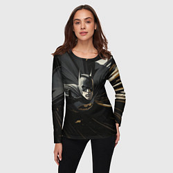 Лонгслив женский Бэтмен черный плащ, цвет: 3D-принт — фото 2