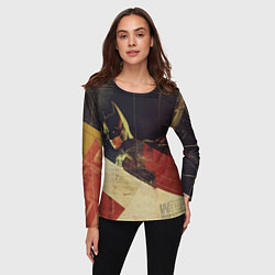 Лонгслив женский Бэтмен ретро стиль, цвет: 3D-принт — фото 2