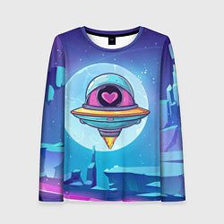 Женский лонгслив Нло с сердечком внутри