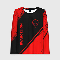 Женский лонгслив Evangelion - red gradient вертикально