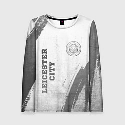 Лонгслив женский Leicester City - white gradient вертикально, цвет: 3D-принт