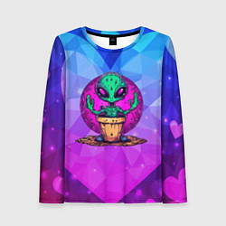 Женский лонгслив Кактус в виде инопланетянина