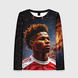 Женский лонгслив Маркус Рашфорд и космос