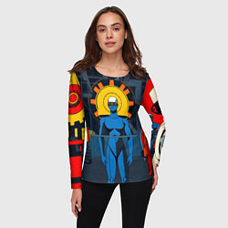 Лонгслив женский Ретро фантастика, цвет: 3D-принт — фото 2