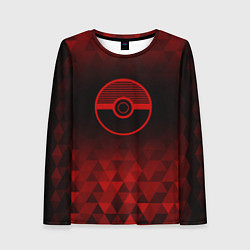 Женский лонгслив Pokemon red poly