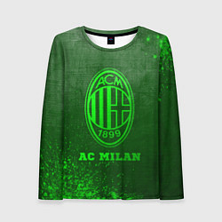 Женский лонгслив AC Milan - green gradient