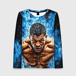 Женский лонгслив Артуро Гатти в синем пламени