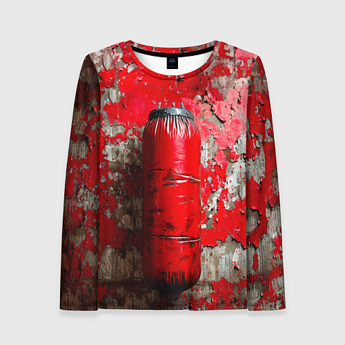 Женский лонгслив Красная боксерская груша / 3D-принт – фото 1