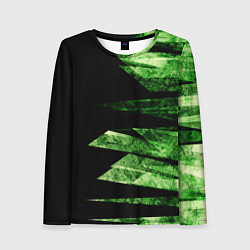 Лонгслив женский Color green black, цвет: 3D-принт