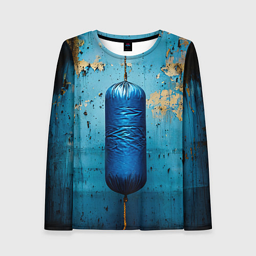 Женский лонгслив Синяя боксерская груша / 3D-принт – фото 1