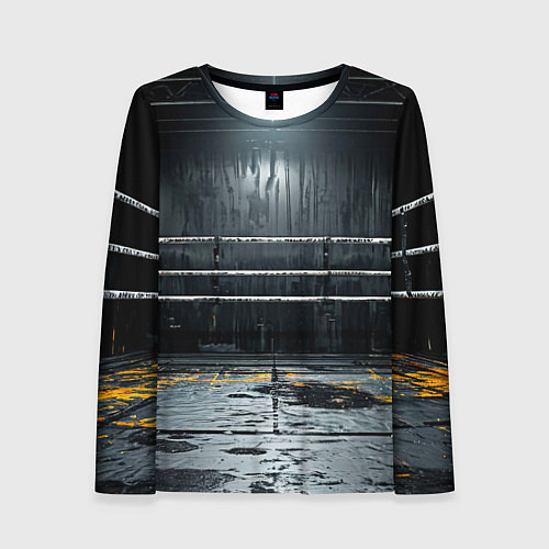 Женский лонгслив Черный ринг / 3D-принт – фото 1