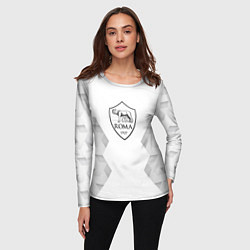 Лонгслив женский Roma white poly, цвет: 3D-принт — фото 2