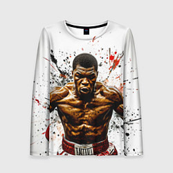 Женский лонгслив Мухаммед Али на белом