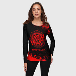 Лонгслив женский Chrysler - red gradient, цвет: 3D-принт — фото 2