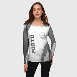 Лонгслив женский Porto - white gradient вертикально, цвет: 3D-принт — фото 2
