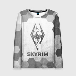 Женский лонгслив Skyrim - white gradient