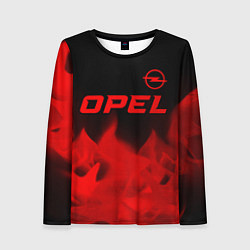 Лонгслив женский Opel - red gradient посередине, цвет: 3D-принт