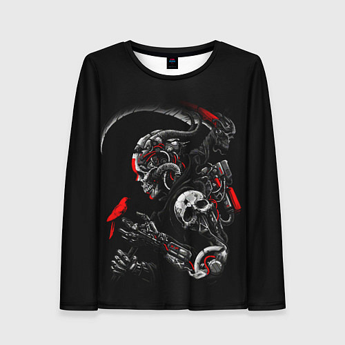 Женский лонгслив Ронин самурай киборг / 3D-принт – фото 1