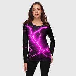 Лонгслив женский The color is pink and black, цвет: 3D-принт — фото 2
