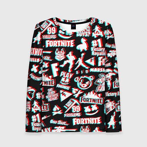 Женский лонгслив Fortnite glitch game / 3D-принт – фото 1