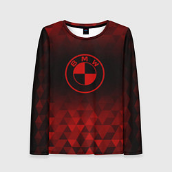 Лонгслив женский BMW red poly, цвет: 3D-принт