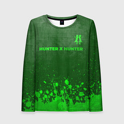 Лонгслив женский Hunter x Hunter - green gradient посередине, цвет: 3D-принт