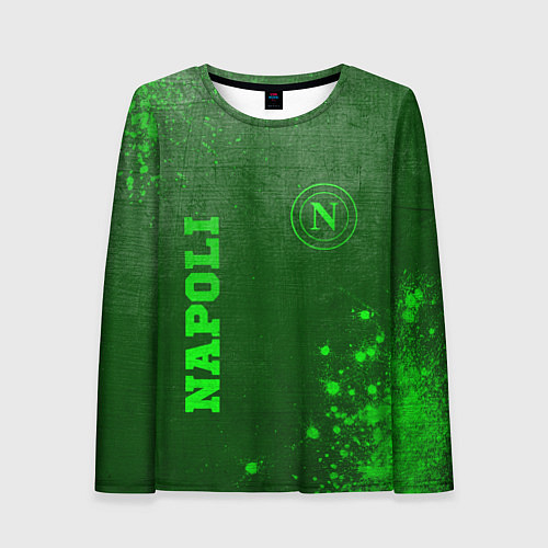 Женский лонгслив Napoli - green gradient вертикально / 3D-принт – фото 1