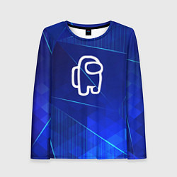 Женский лонгслив Among Us blue poly