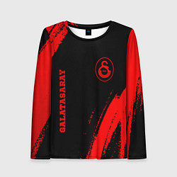 Женский лонгслив Galatasaray - red gradient вертикально